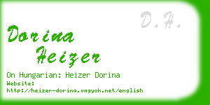 dorina heizer business card